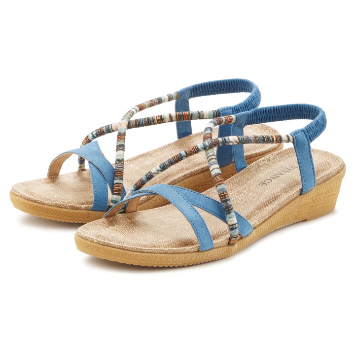 Vivance Sandale »Sommerschuh«, mit dezenten Schmuckelementen, Sandalette, Sommerschuh VEGAN