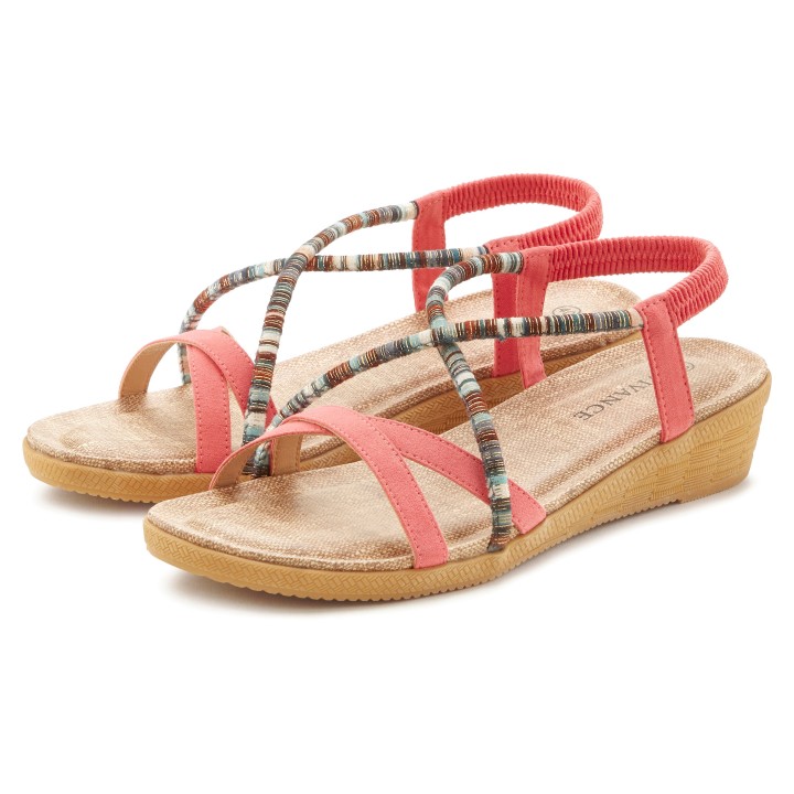 Vivance Sandale »Sommerschuh«, mit dezenten Schmuckelementen, Sandalette, Sommerschuh VEGAN