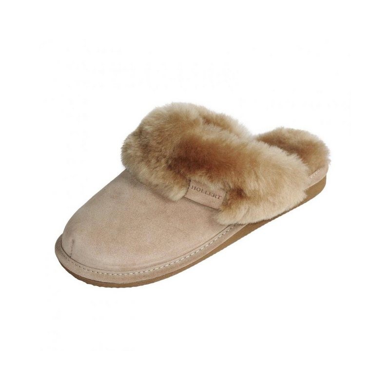 Hollert Pantoffel Damen Puschen Malibu Hausschuhe Merino Schaffell Echtleder