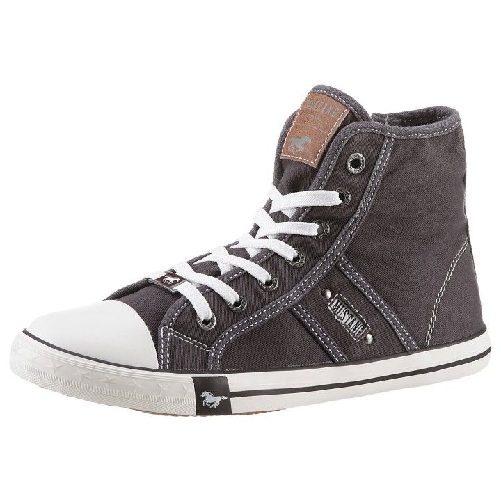 Mustang Shoes Sneaker, High Top-Sneaker, Schnürschuh mit Label in der Laufsohle