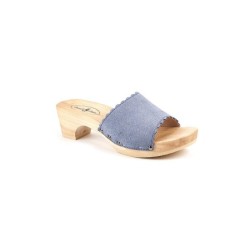 DIRNDL & BUA Trachtenschuhe - Pantolette blau | 37