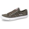 Dockers by Gerli Slip-On Sneaker, Freizeitschuh, Retro Sneaker, Fake Schnürung, in cooler Jeansoptik