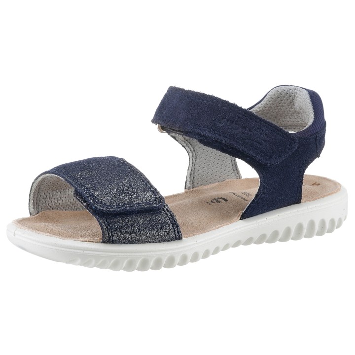 Superfit Sandale »SPARKLE WMS: mittel«, Sandalette mit Glitzereffekt, Größenschablone zum Download