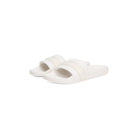Tommy Hilfiger Pantolette »HILFIGER POOLSIDE WITH WEBBING«, Plateau, Sommermode, Bequemschuh, Flats mit Textilband