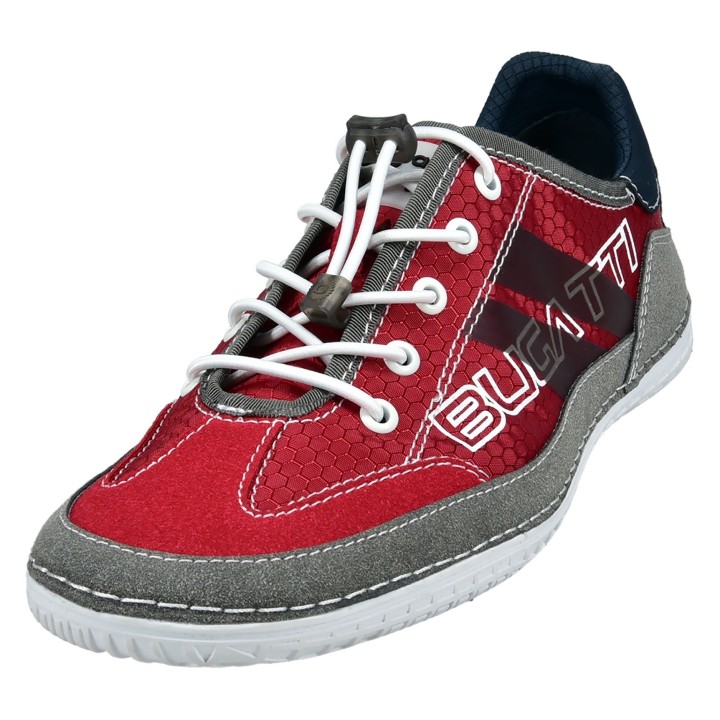 bugatti Slip-On Sneaker, Freizeitschuh, Halbschuh, Slipper mit Kontrastnähten- und besätzen