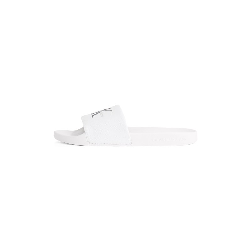 Calvin Klein Jeans Badepantolette »SLIDE MONOGRAM«, Sommerschuh, Schlappen, Poolslides, Strandschuh mit Logoschriftzug