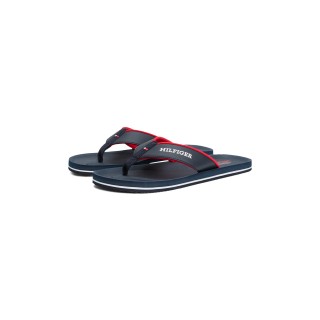 Tommy Hilfiger Zehentrenner »PADDED COMFORT HILFIGER B SANDAL«, Dianette, Sommerschuh, Schlappen, Badeschuh mit Logoschriftzu