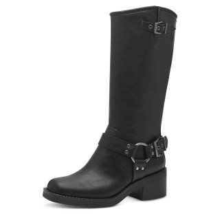 Damen Boots Stiefel Biker 1-25399-43 Schwarz 001 Black Kunst... 37