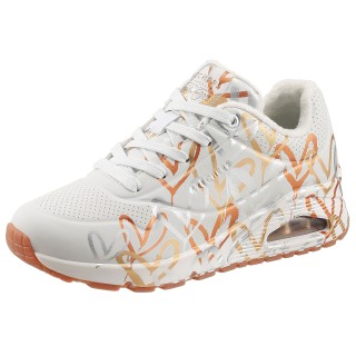 Skechers Sneaker "UNO - METALLIC LOVE", Freizeitschuh, Halbschuh, Schnürschuh mit trendigen Metallic-Print