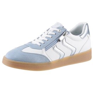 MARCO TOZZI Plateausneaker, Freizeitschuh, Halbschuh, Schnürschuh mit Kontrastbesatz