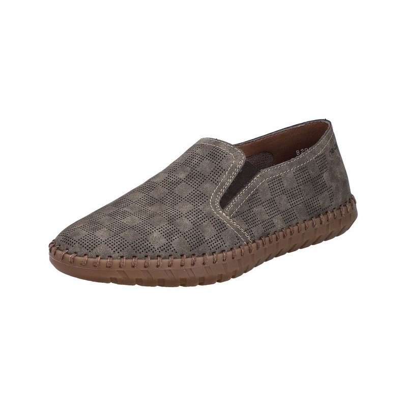Rieker Slipper, Loafer, Schlupfschuh, Casual-Slipper mit kleinen Stretcheinsätzen