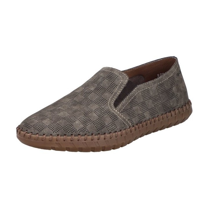 Rieker Slipper, Loafer, Schlupfschuh, Casual-Slipper mit kleinen Stretcheinsätzen
