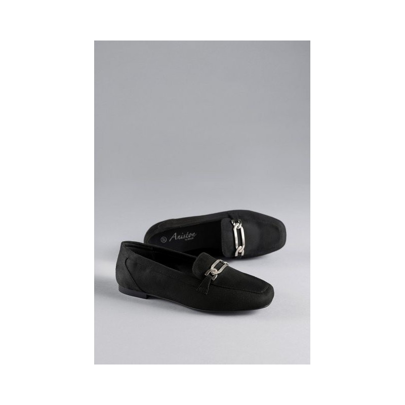 Aniston SHOES Loafer, Slipper, Schlupfschuh, Flat, Schmuckspange - NEUE KOLLEKTION