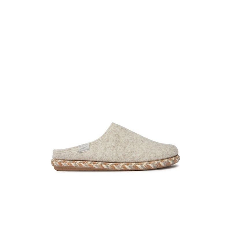 Toni Pons Hausschuhe Deli-Fp Ecru Hallenschuh